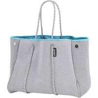 Neoprene Multipurpose Silver Gray Beach Tote Bag Fashion Shopping Durable Bags