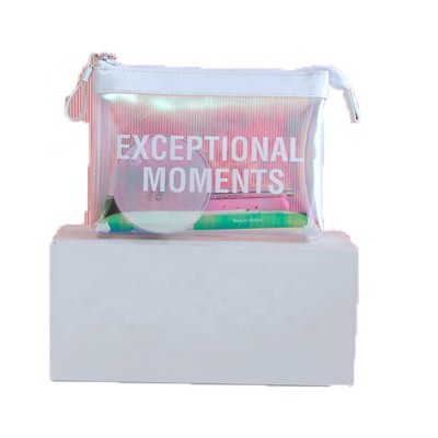 Elegant Transparent Plastic Small Women Clutch Handbag PVC Clear Ladies Travel Make Up Storage Bag Waterproof Cosmetic Bag