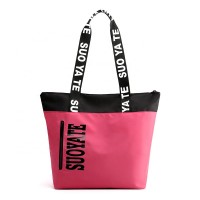 Customized Letter Ladies Gym Sport Fitness Travel Shoulder Bag Nylon Duffel Bag Women's Handbag Casual Beach Tote Bag